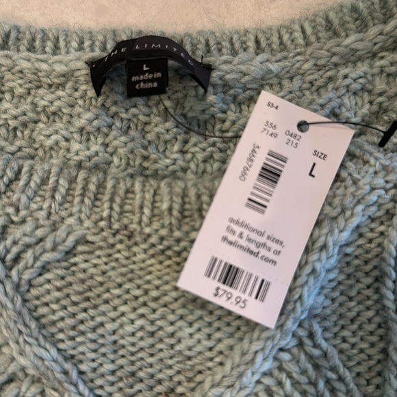 Mint green/gray light weight sweater - Picture 3 of 4